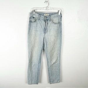 MADEWELL The Perfect Vintage Light Wash Distressed High Rise Jeans, Size 27